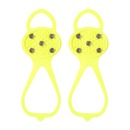 pico anti-derrapante amarelo da Flyingtoy para atividades de inverno, spikes não escorregadios para esportes na neve