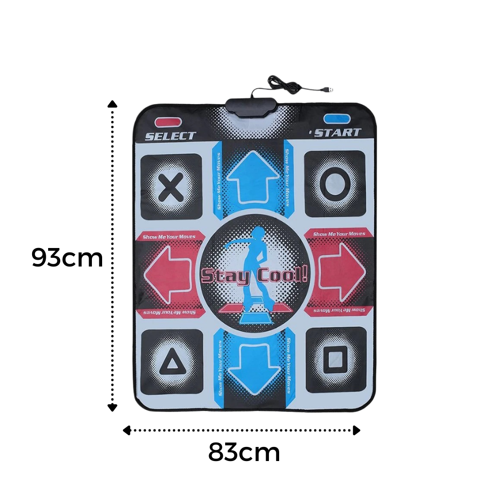 Tapete de dança USB antideslizante da Wallflower0717, brinquedo de atividade com superfície segura para jogos de ritmo.
