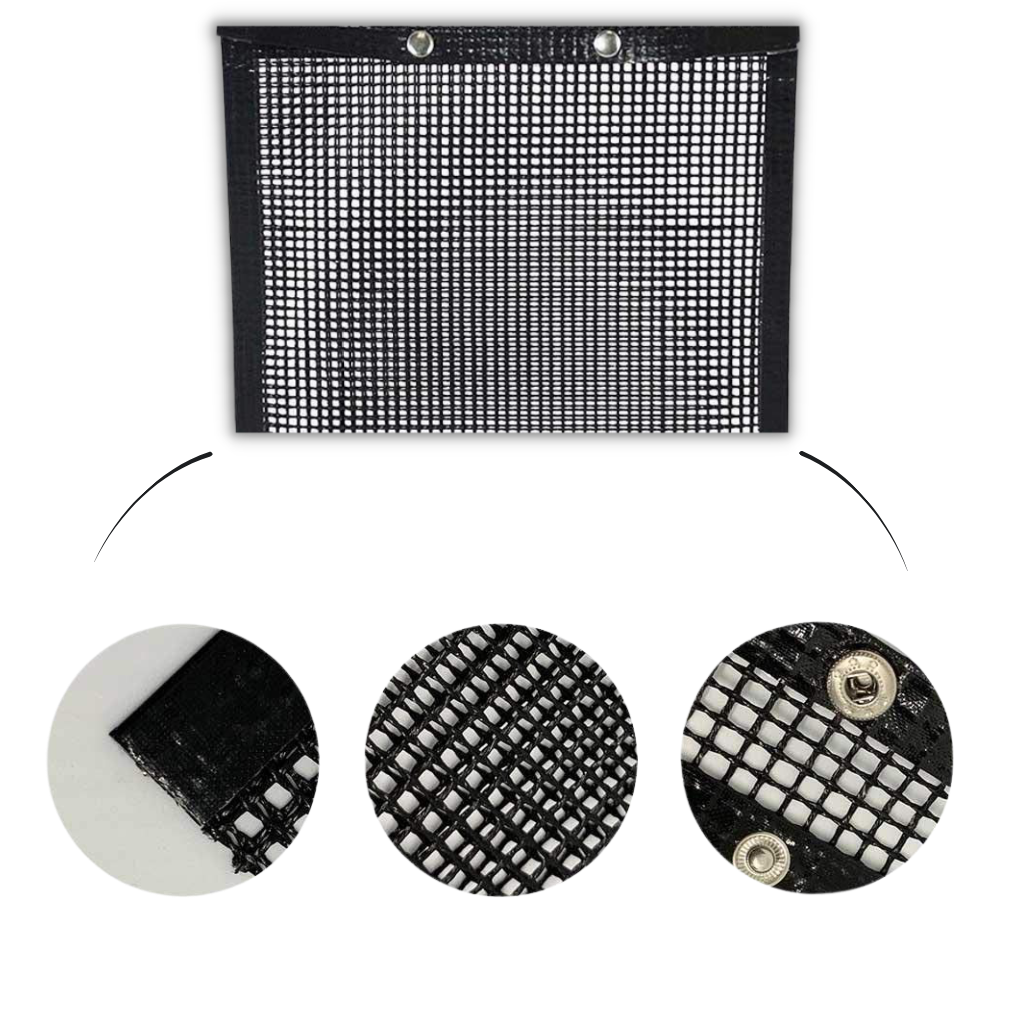 Sac de cuisson BBQ antiaderente Sm Sunnimix com design em malha e costuras laterais para grelhar e assar alimentos facilmente.