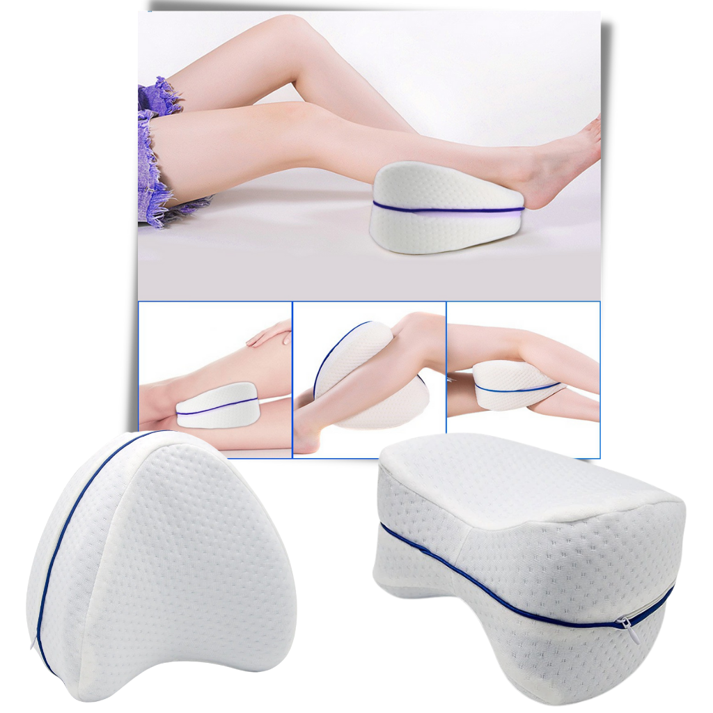 Almofada ortopédica para joelhos e pernas da Homyl com espuma de memória, design ergonômico para conforto e suporte.