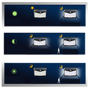 Luminária solar externa Ktcina com 468 LEDs, três modos de iluminação, resistente ao clima, ideal para áreas externas.