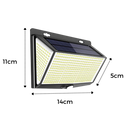Luminária solar externa Ktcina com 468 LEDs, iluminação potente para áreas externas, resistente e eficiente.