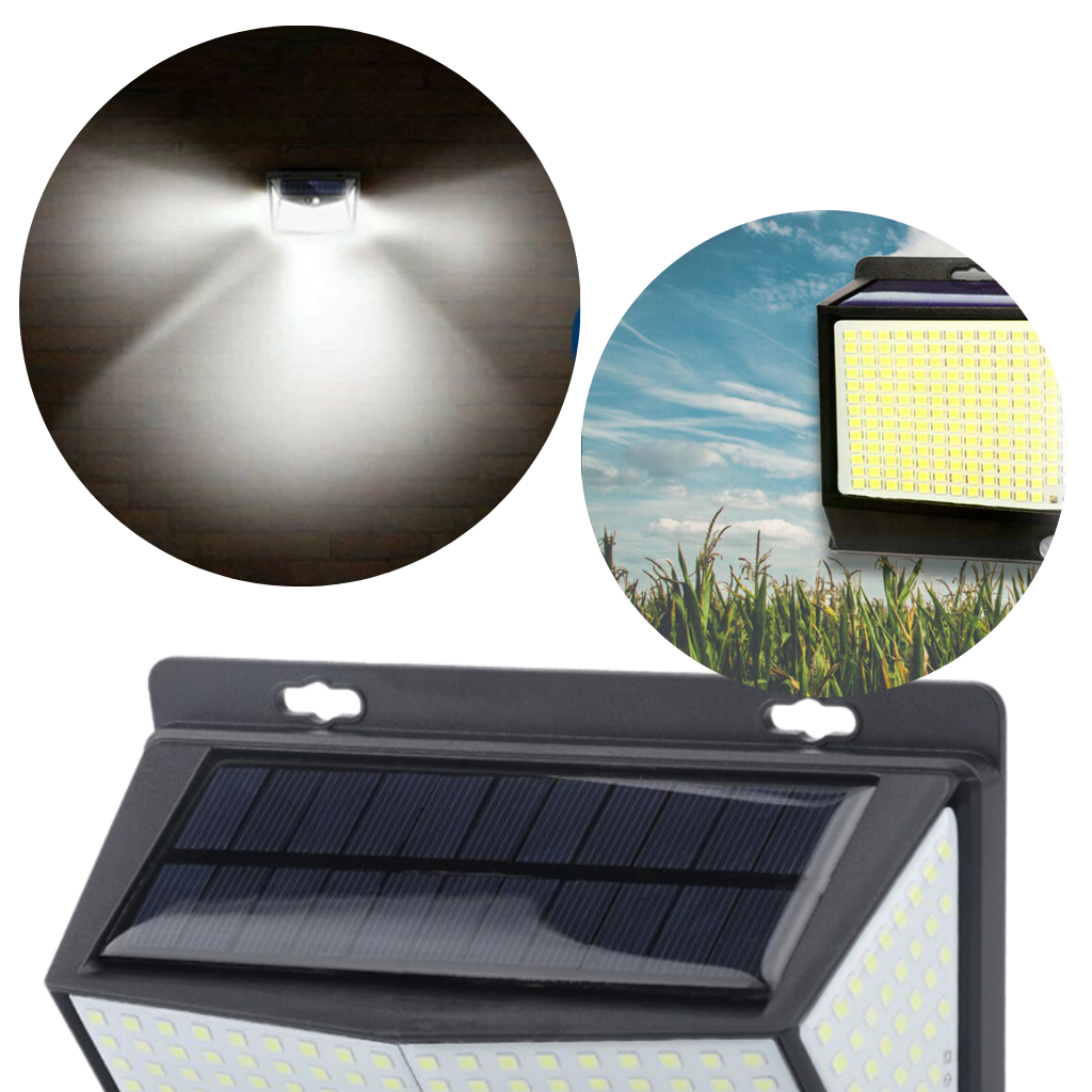 Luminária solar externa Ktcina com 468 LEDs de tecnologia solar para iluminação ao ar livre, eficiente e durável