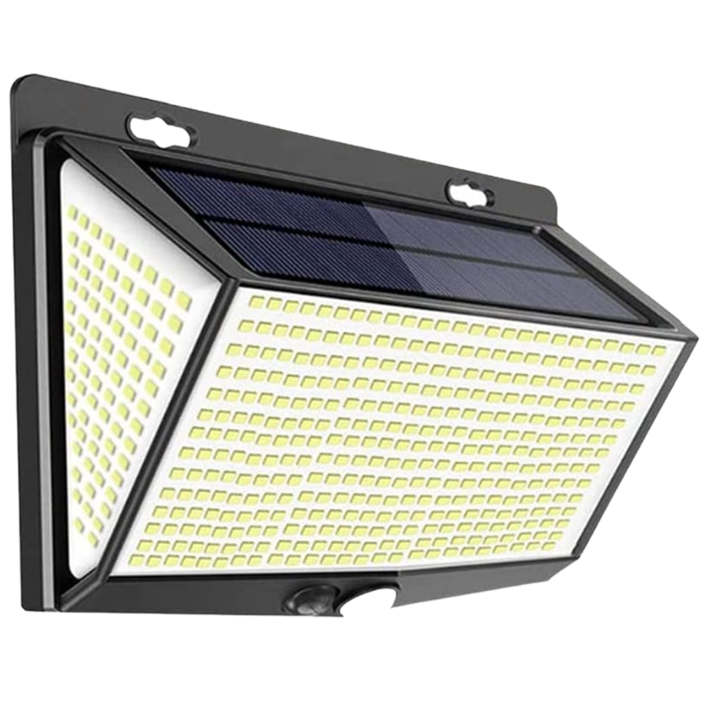 Luminária solar externa Ktcina com 468 LEDs, iluminação brilhante para ambientes ao ar livre, resistente e eficiente.
