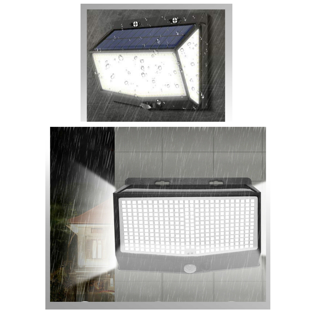 Luminária solar exterior Ktcina com 468 LED, resistente à água e ao calor, ideal para iluminação ao ar livre.