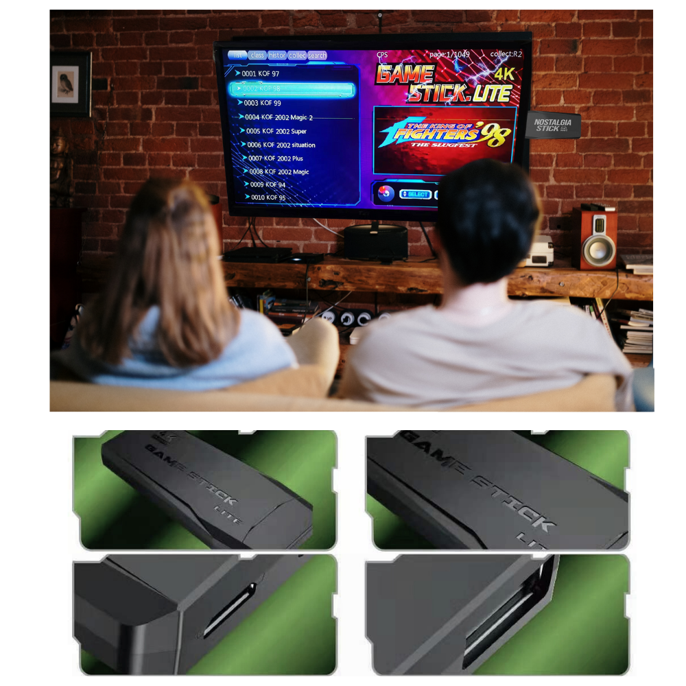 Console de jogos retro Akloker, modelo de console de vídeo game vintage com botões clássicos e design retrô.
