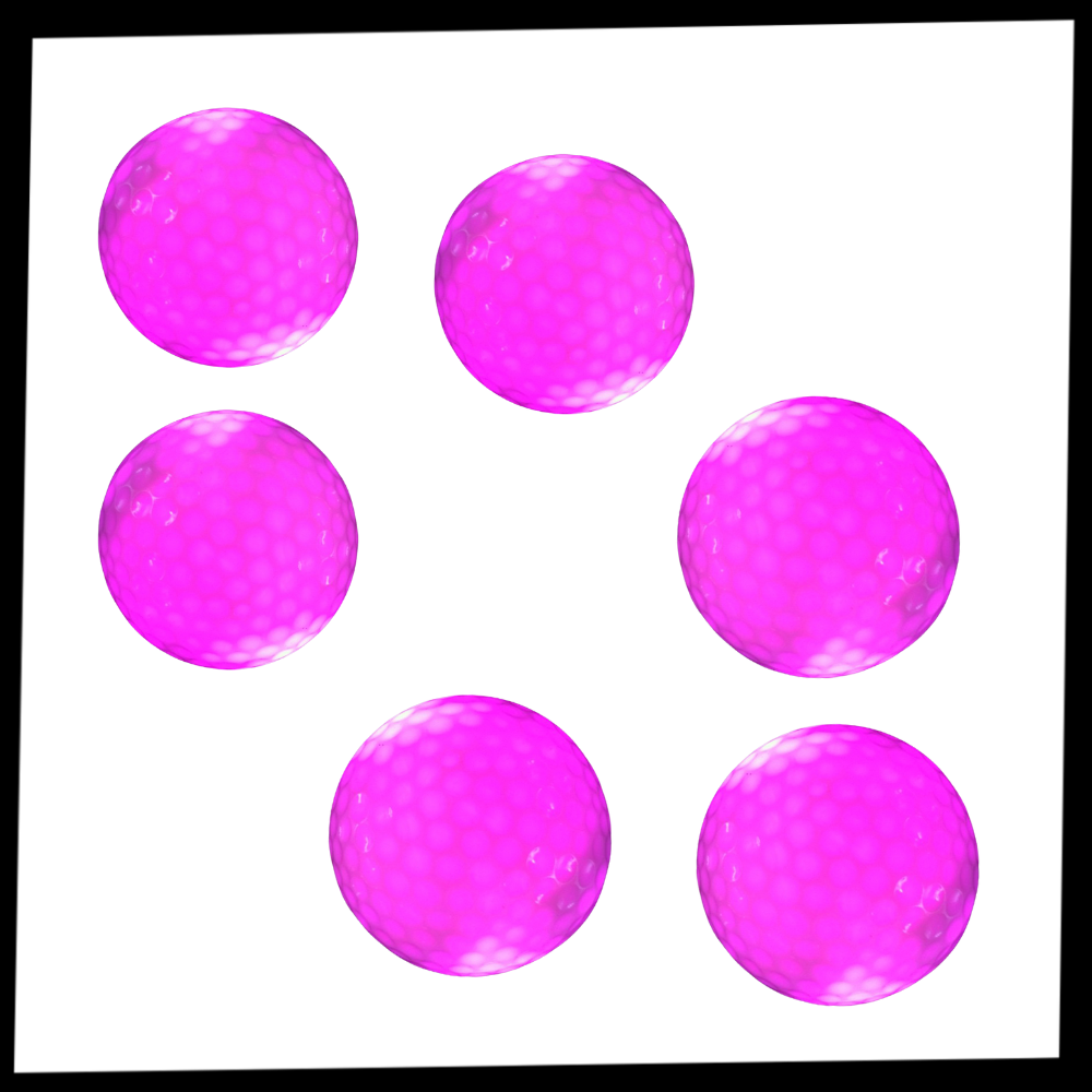 Conjunto com 6 bolas de golfe LED da Yotijar, bolas luminosas para jogo noturno de golfe, visíveis na embalagem.