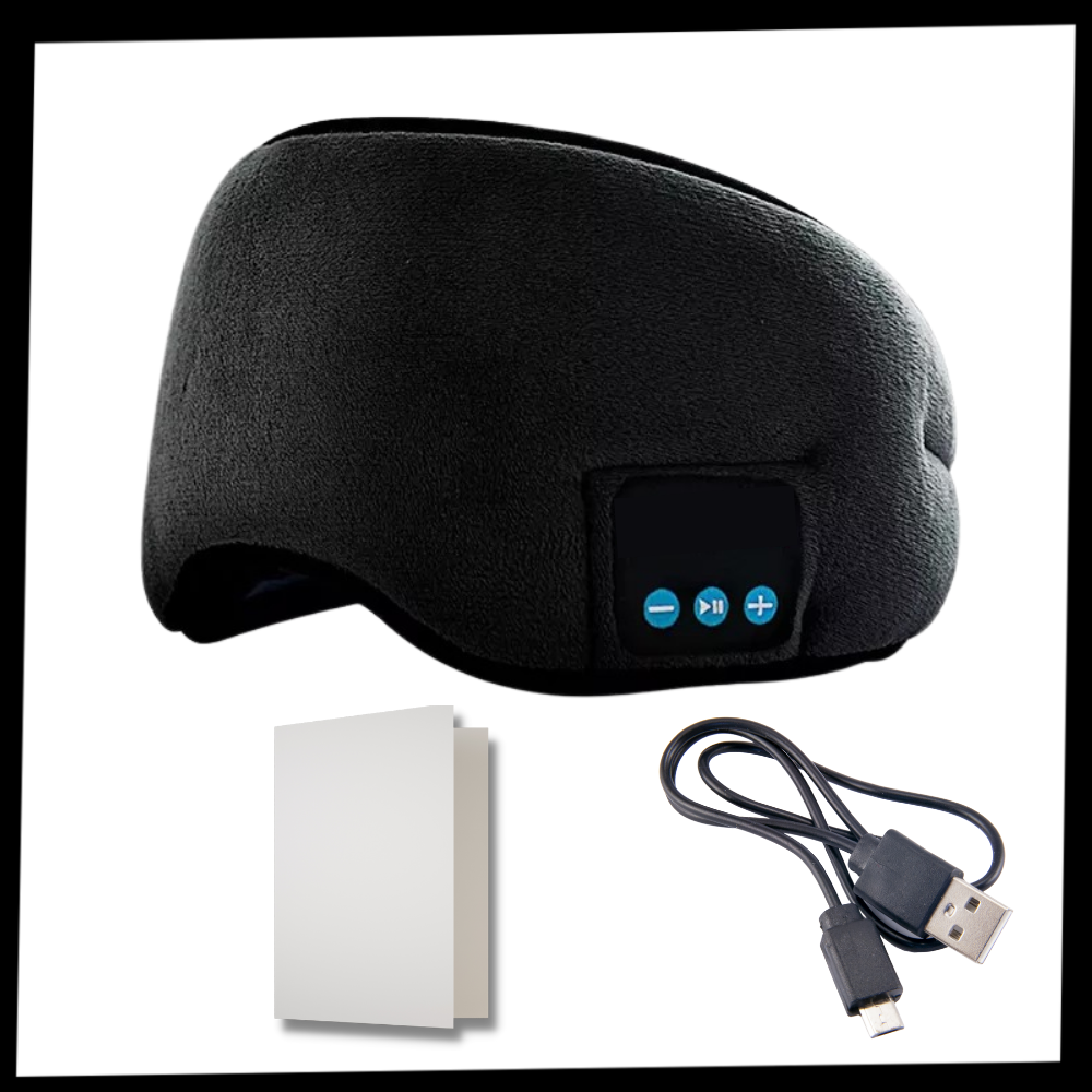 Máscara de sono Bluetooth Merotable, confortável e elegante, com tecnologia para melhorar o relaxamento e o descanso.