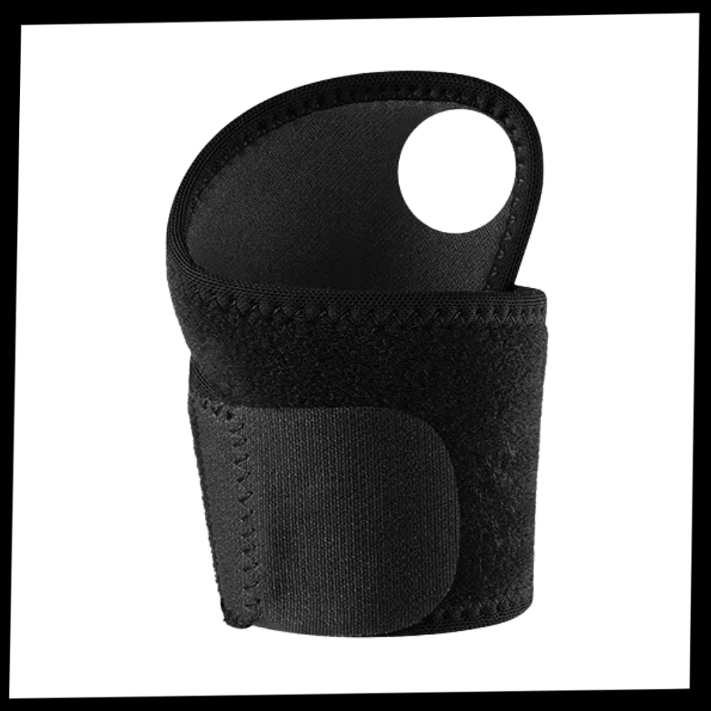 Faixa de suporte respirável para o pulso da marca Unique Bargains, ideal para treino e fitness, visível na embalagem.