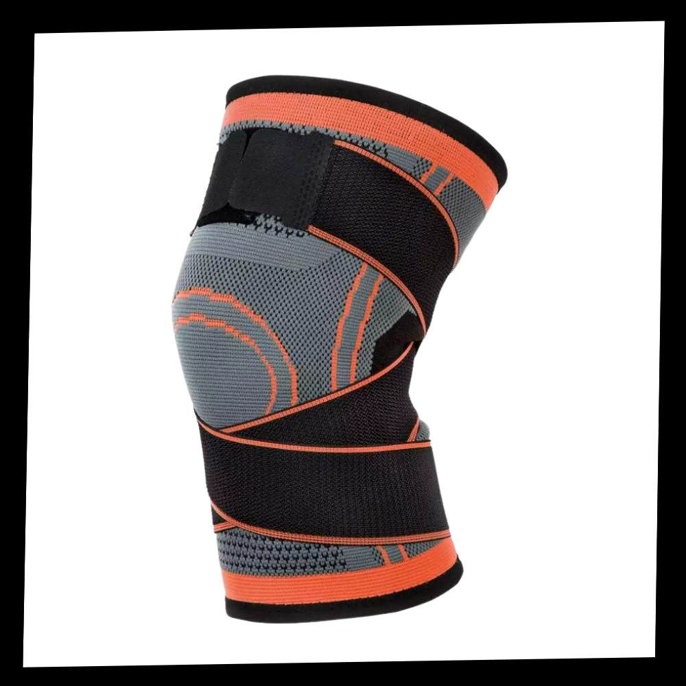 Manchon de compressão para o joelho da marca Mumian, tecido elástico para suporte durante atividades esportivas e fitness.