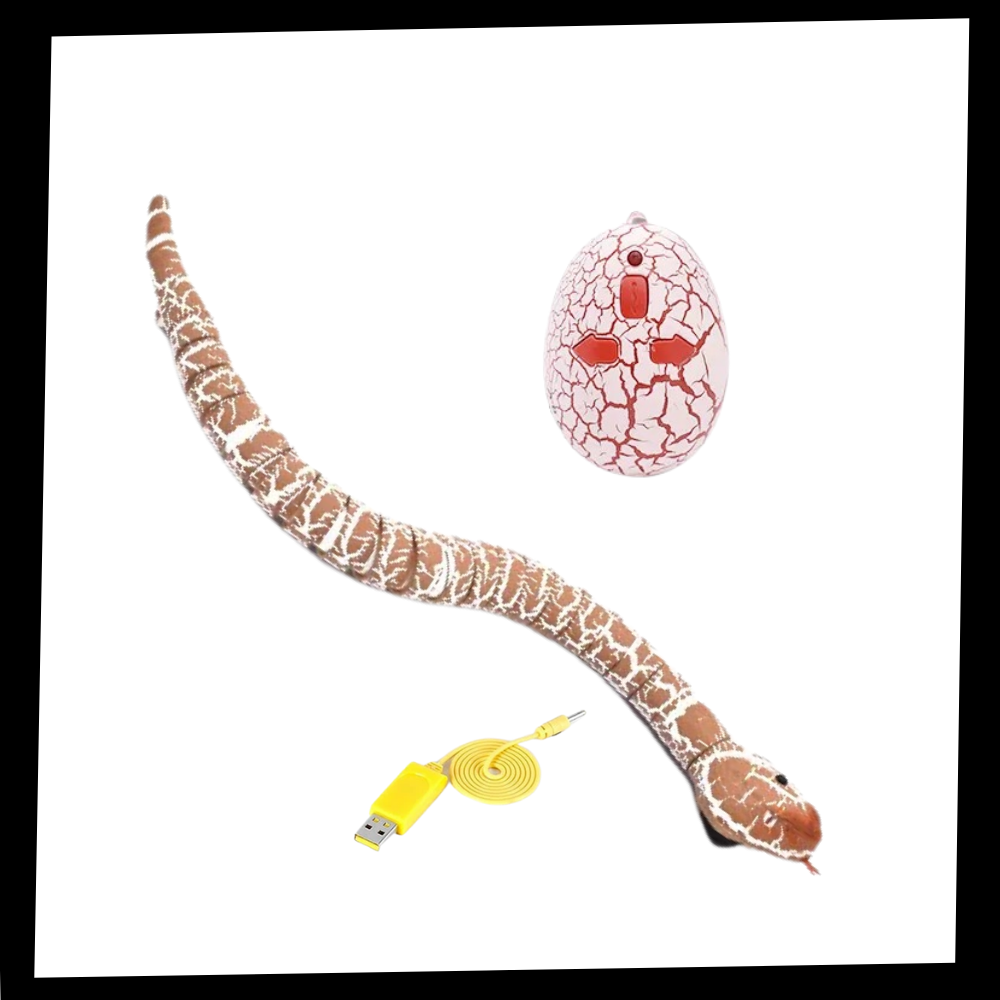 Brinquedo de cobra interativa com controle remoto para gatos, acessório divertido para estimular o movimento dos felinos.