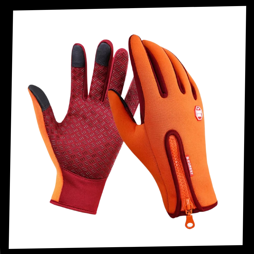 Conjunto de luvas térmicas unissex da marca Sodial, ideal para proteção contra frio, com design confortável e ajustável.