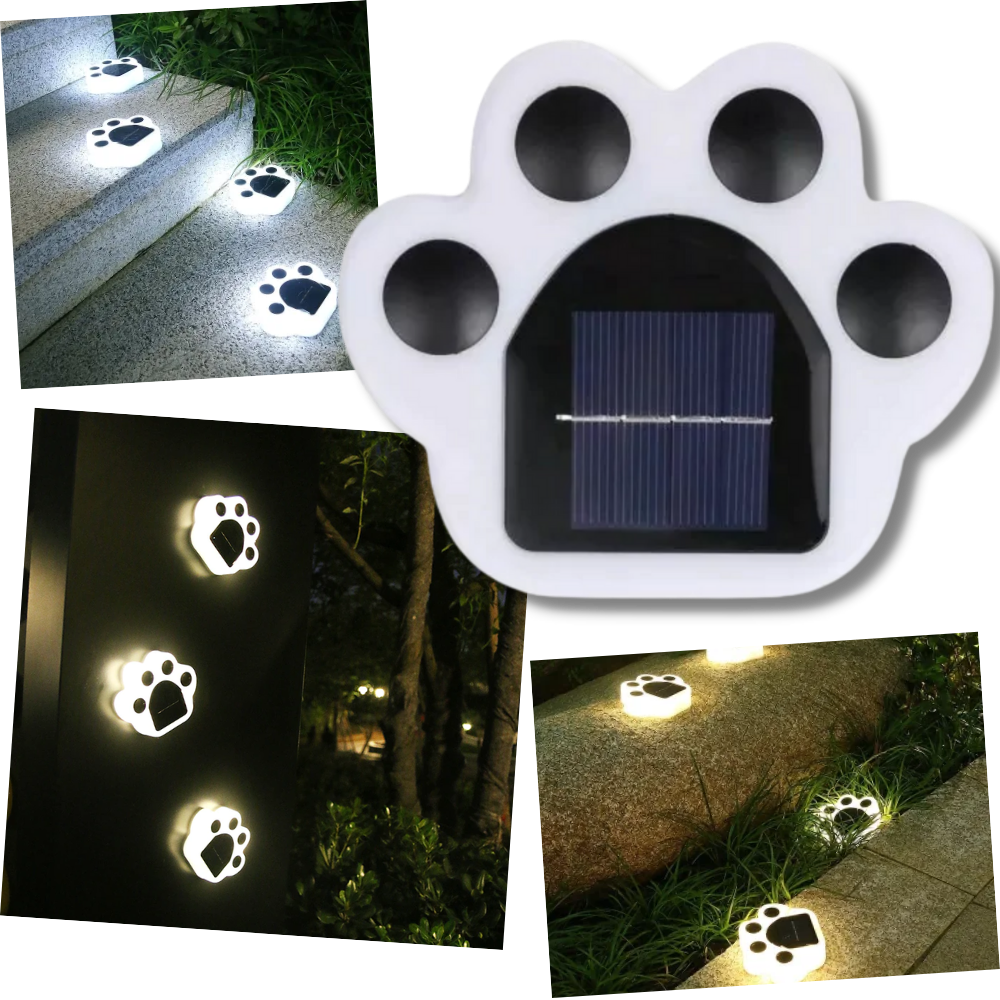 Luz de caminho em formato de pegada de pata com energia solar, iluminação de alameda da marca Beauty Products For Women Face