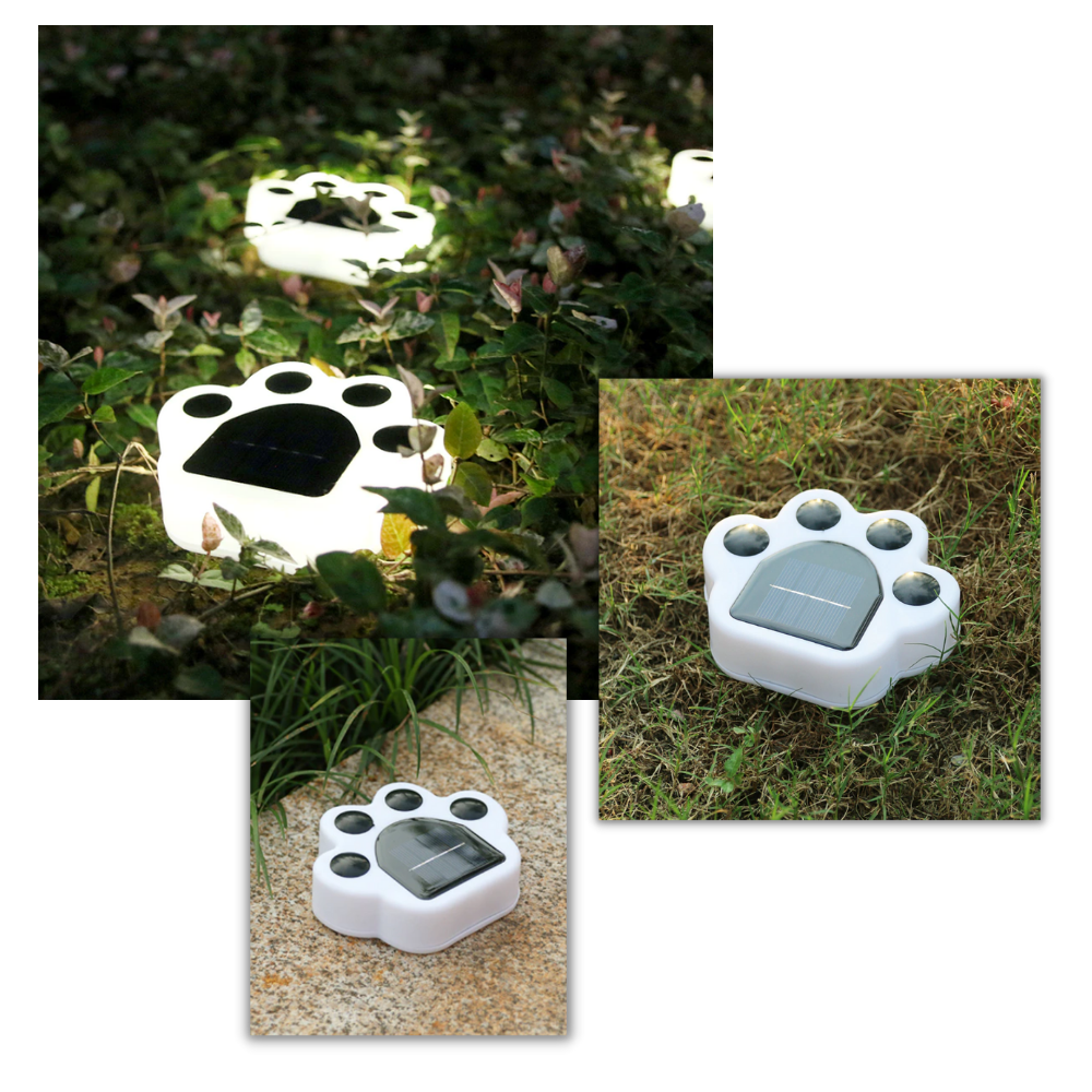 Luminária de jardim em forma de pegada com energia solar, iluminação de caminhos, marca Beauty Products For Women Face.