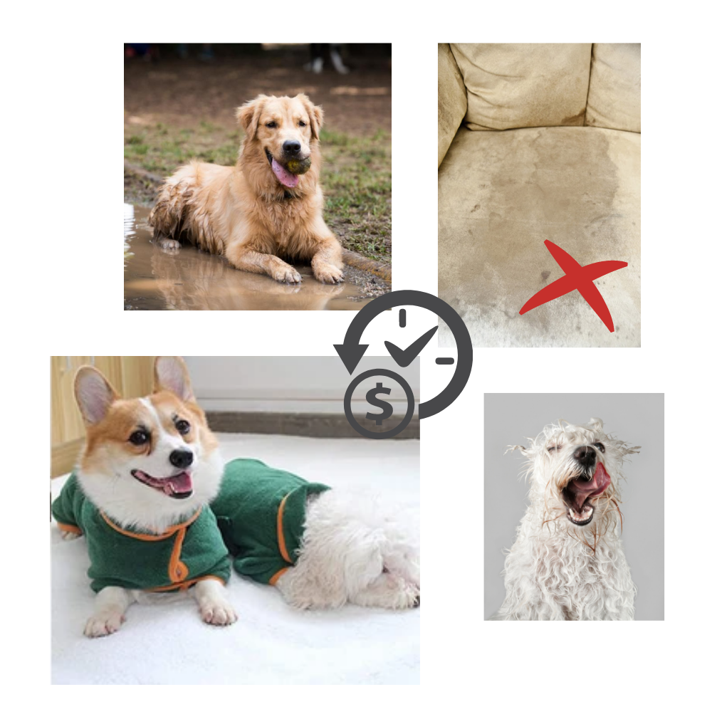 Peignoir superabsorvente Rykwurde para animais de estimação, material de toilettage, roupa de banho macia e absorvente para pets.