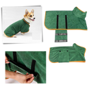 Toalha de banho absorvente para pets Rykwurde com velcro, material de toilettagem para animais de estimação.
