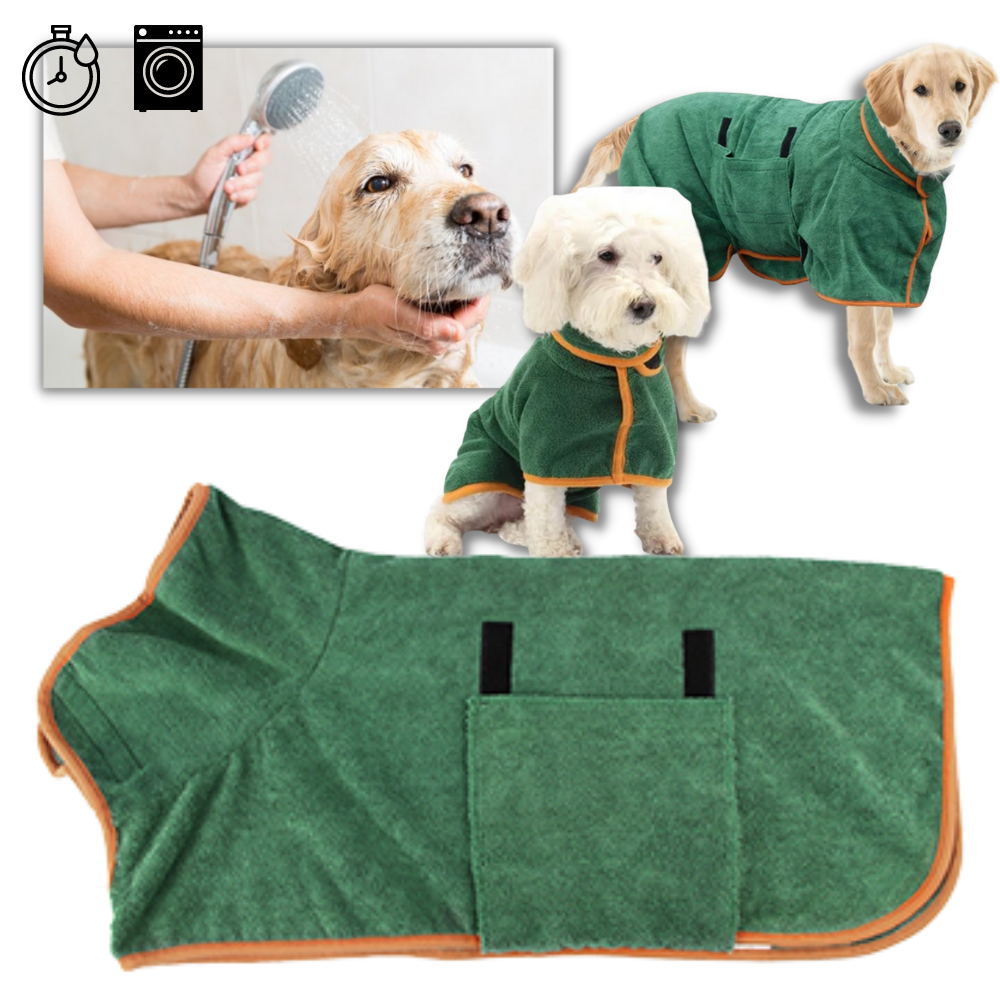 Peignoir superabsorvente para animais de estimação da Rykwurde, material de toilettage macio e confortável, ideal para secar pets.