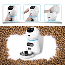 Distributeur automático de comida para animais de estimação Vedaxin, com tigela e espaço para água e ração.