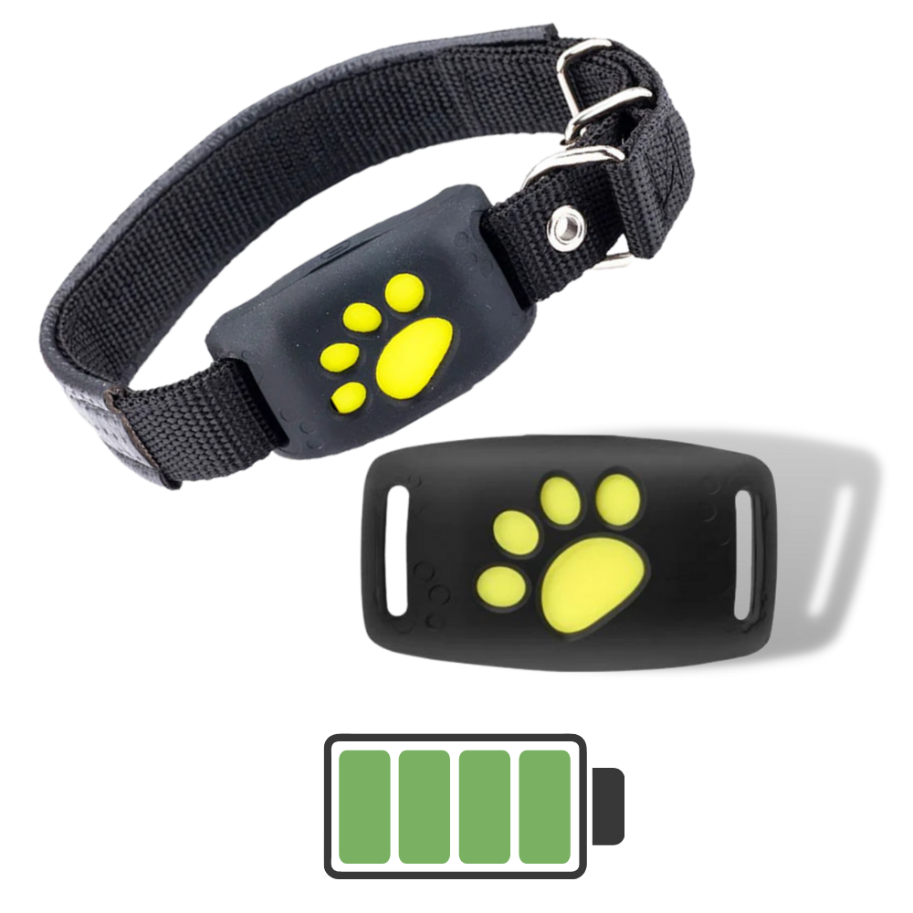 Collar GPS para animais de estimação da Aetomce, colar de rastreamento com bateria para localização de pets.
