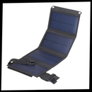 Carregador portátil com painel solar da Mdhand, com porta USB para recarga de dispositivos em movimento.