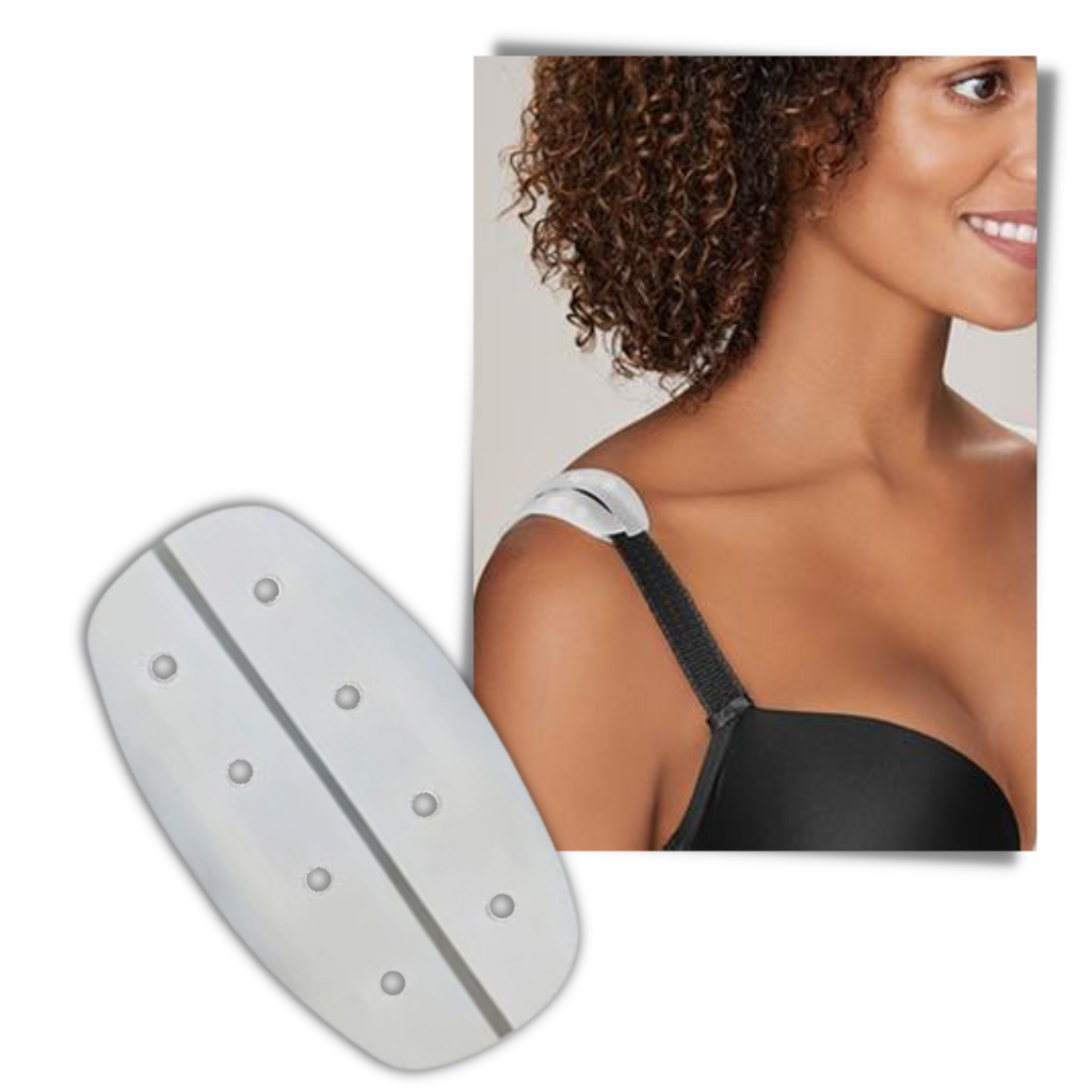 Par de protetores de silicone antideslizantes para alças de soutien-gorge da marca Baosity, proteção e conforto para lingerie.