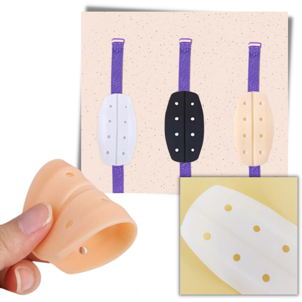 Par de protetores de silicone antideslizantes para alças de sutiã, material de alta qualidade, marca Baosity, para suporte confortável.