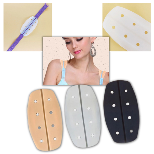 Par de protetores de silicone antideslizantes para alças de sutiã da marca Baosity, proteção e conforto para lingerie.