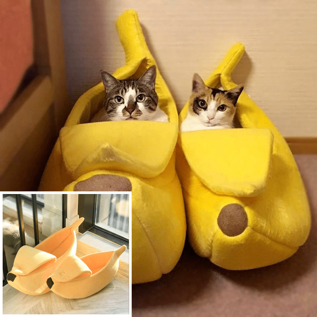 Acessório para gatos e cães em forma de banana da Eastjing, com design de cesta de banana não deformável, ideal para pets.