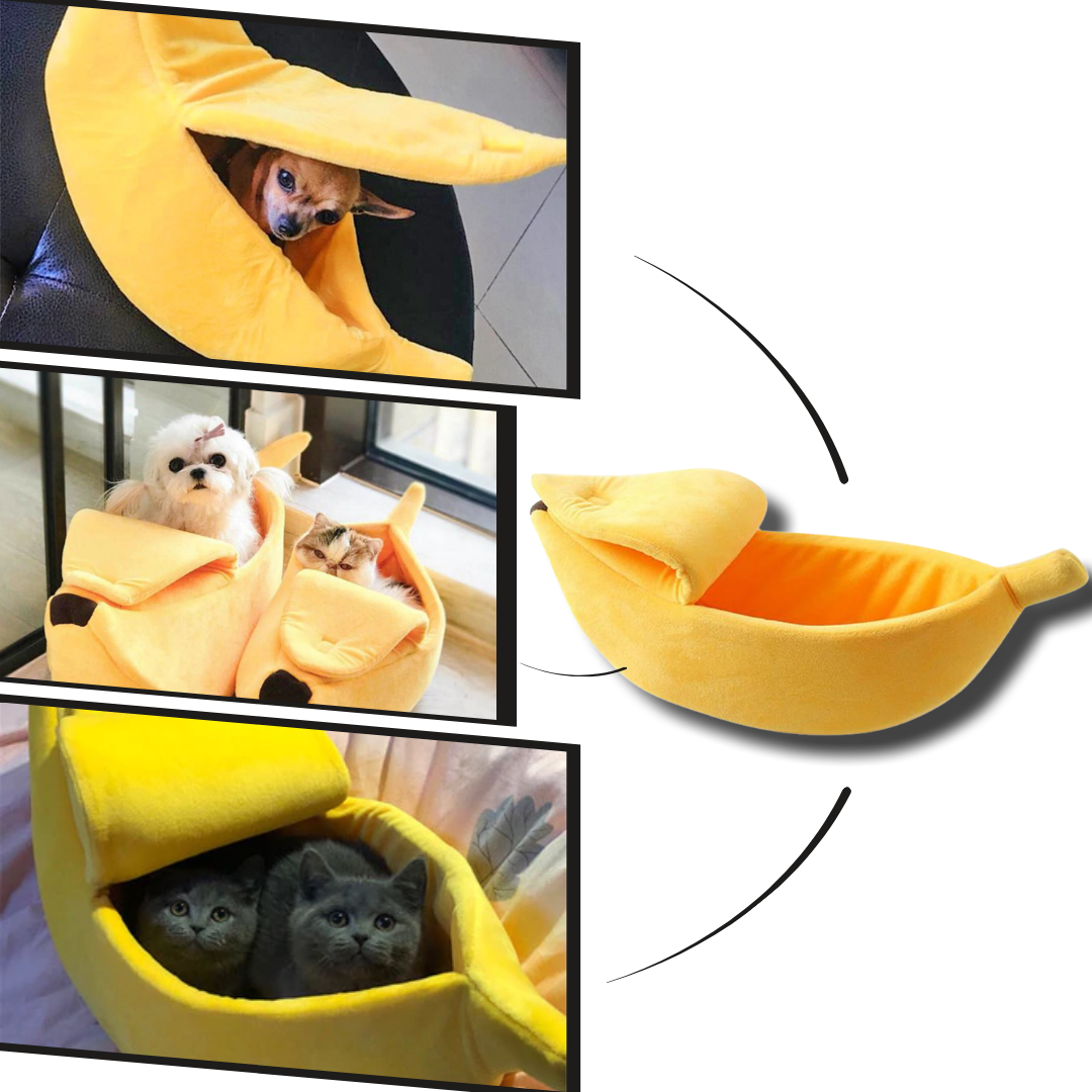 Acessório para pets em forma de banana, confortável e divertido, ideal para gatos e cães, da marca Eastjing.