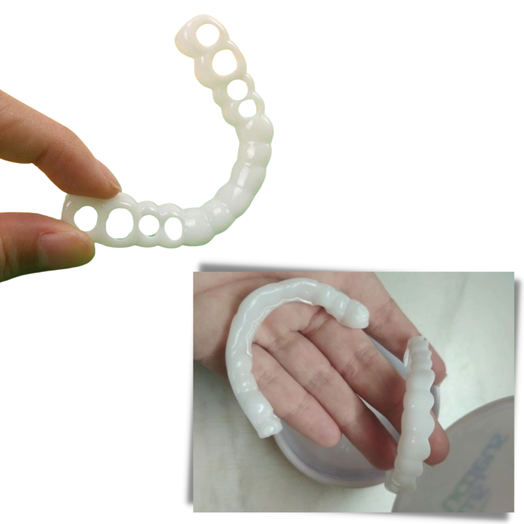 Cobertura dental Pyltt para sorriso perfeito, molde confortável, molde reutilizável para cuidados bucais.