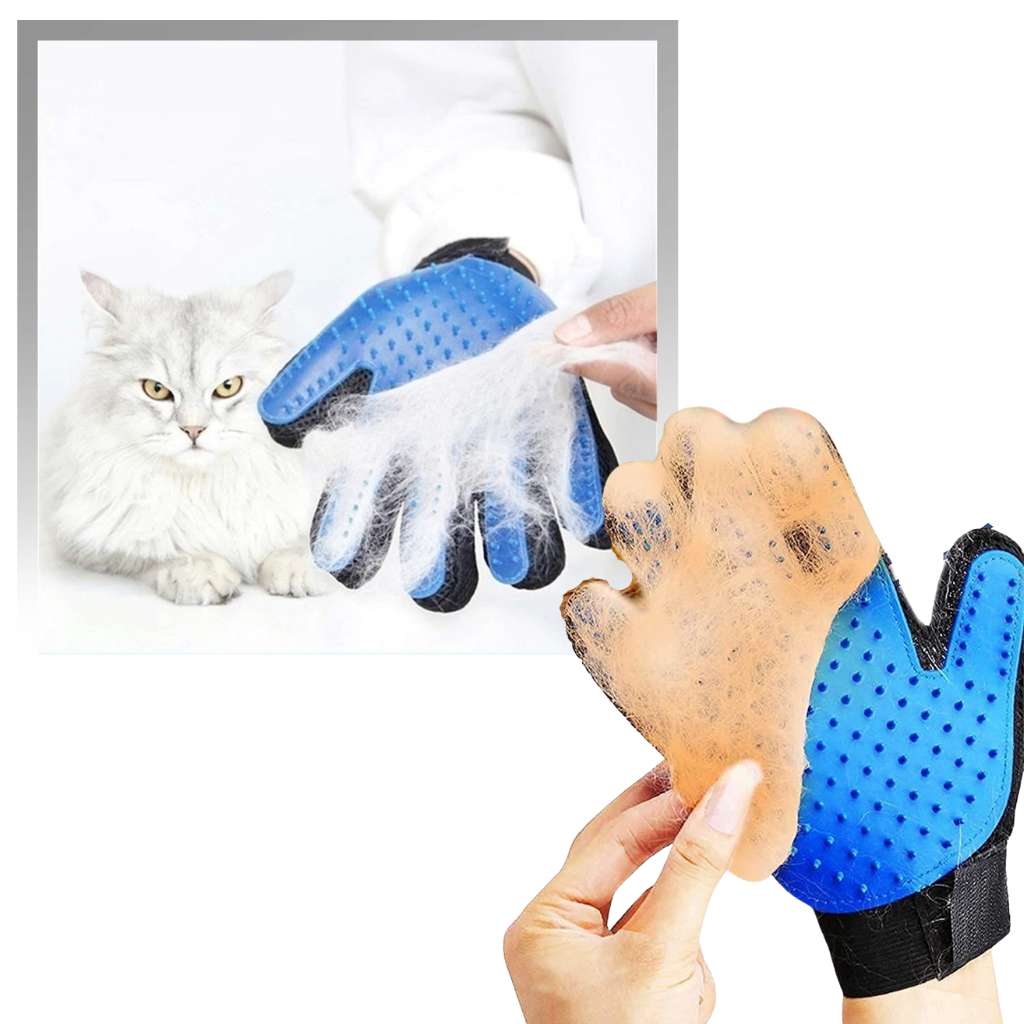 Par de luvas de toalete para animais de estimação da marca Coutlet, ideal para grooming fácil e confortável.