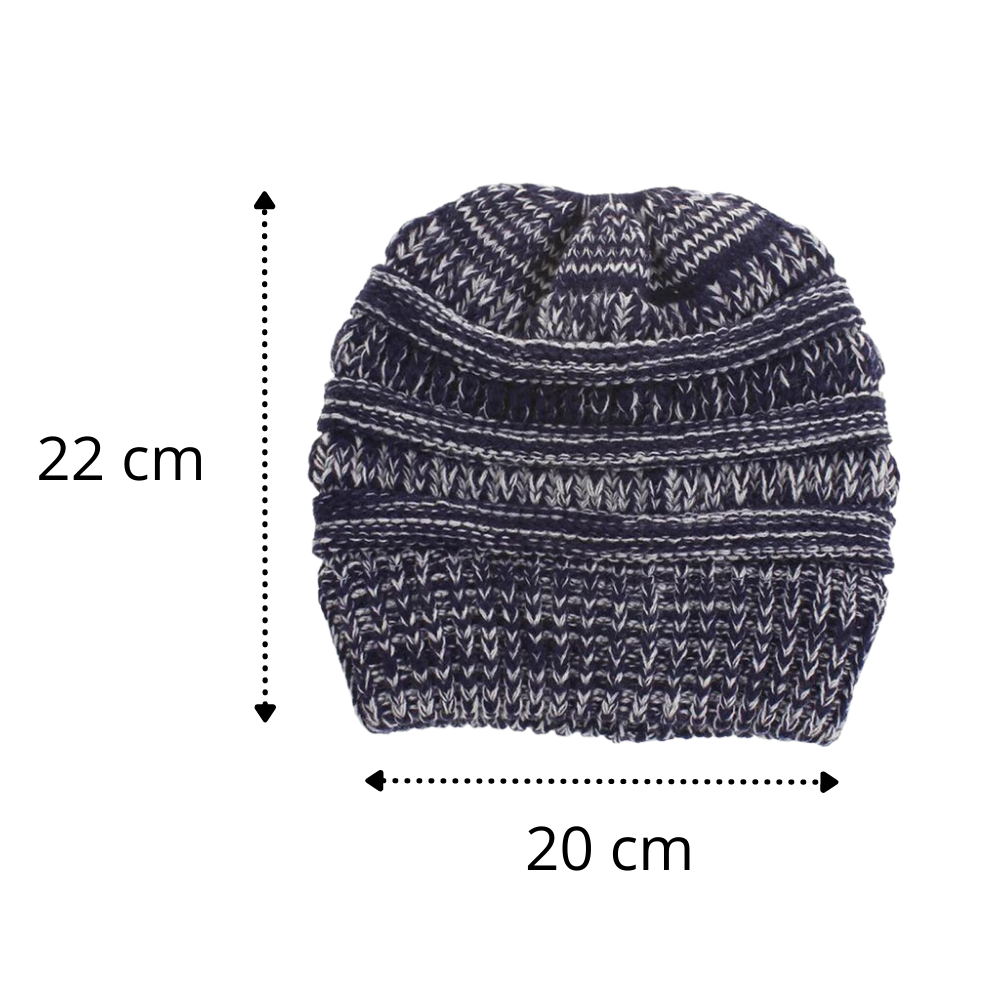 Chapéu boné com abertura para rabo de cavalo e coque, marca Nyfashion101, ideal para inverno, com design funcional e confortável.
