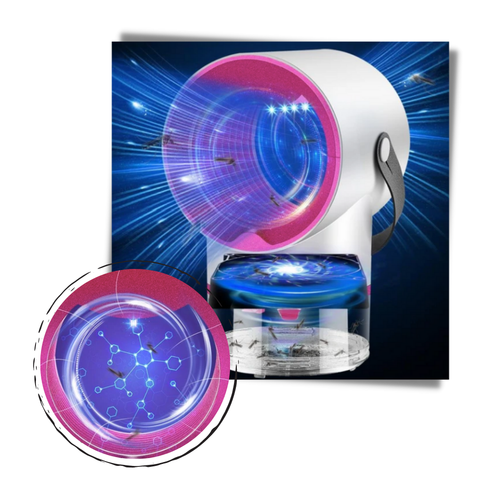 Lâmpada LED antimosquito portátil Dcenta com alça, iluminação eficiente para controle de insetos voadores.