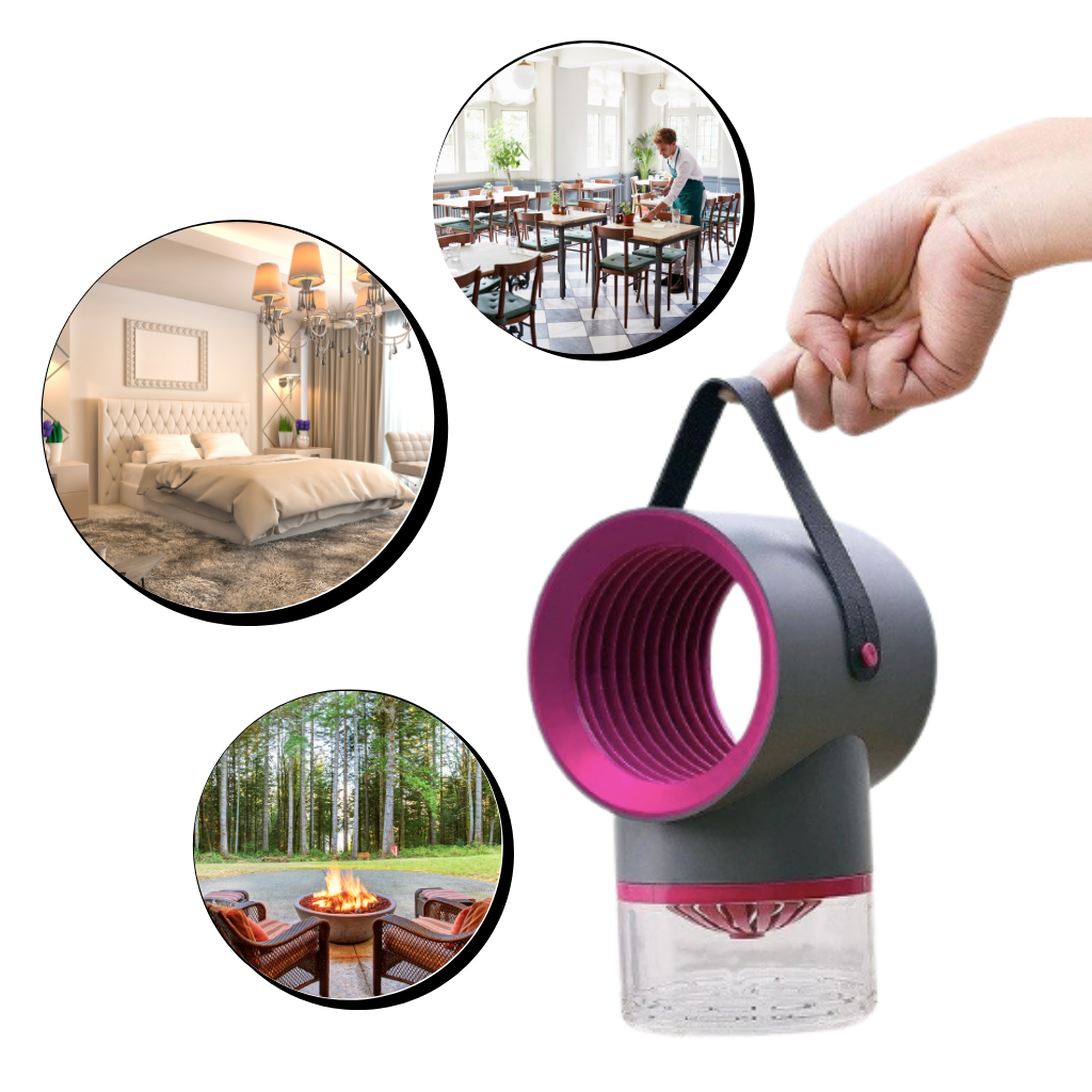 Lampada LED portátil anti-mosquitos Dcenta para desinsetização, com alça, ideal para uso interno e externo.