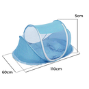 Capa portátil anti-mosquito para berço de bebê da marca Yks, feita de tecido leve e transparente para proteção contra insetos.