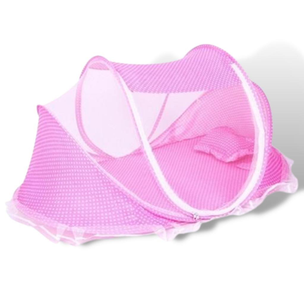 Cortina anti-mosquito portátil para berço de bebê, acessório para cama infantil, na cor rosa, da marca Yks.