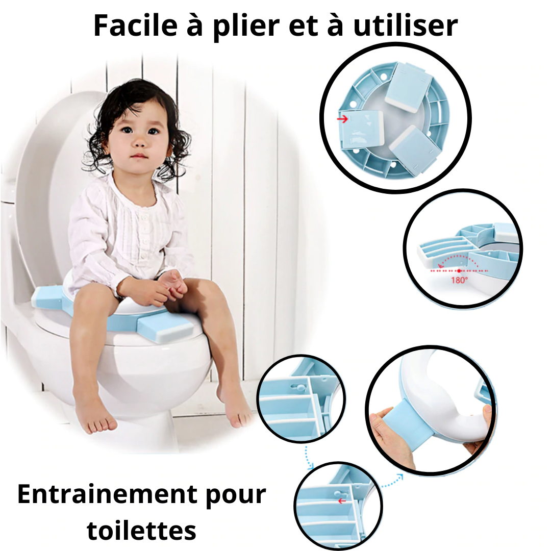 Pote para crianças Baby Trend 3 em 1, fácil de dobrar e usar, ideal para treino de higiene infantil.