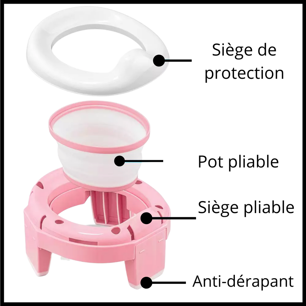 Pote de aprendizado 3 em 1 para bebês Baby Trend, com design portátil, fácil de limpar e adequado para crianças pequenas.