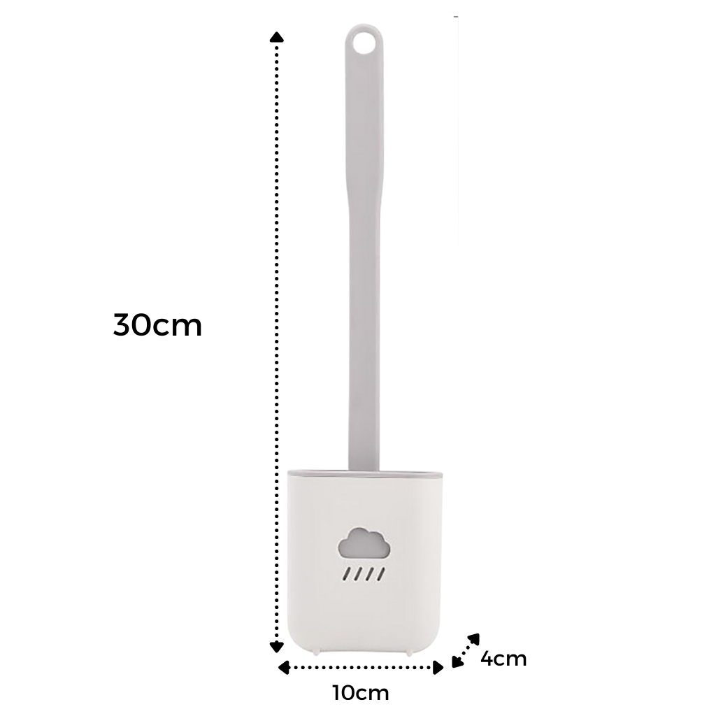 Escova de banheiro de silicone Dengmore com porta-escova, design protetor e resistente, ideal para higiene e limpeza do banheiro