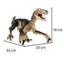 Dinossauro de brinquedo controlado por rádio, acessório para veículos radiocommandados, marca Banggood, em destaque na imagem.