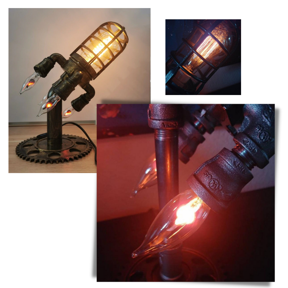 Lâmpada LED em forma de foguete da marca Tangnade, iluminação moderna para ambientes internos com design de foguete.