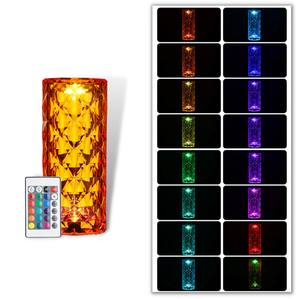 Luminária de cristal luxuosa para mesa, design elegante com acabamento em cristal, marca Thysbg73731100.