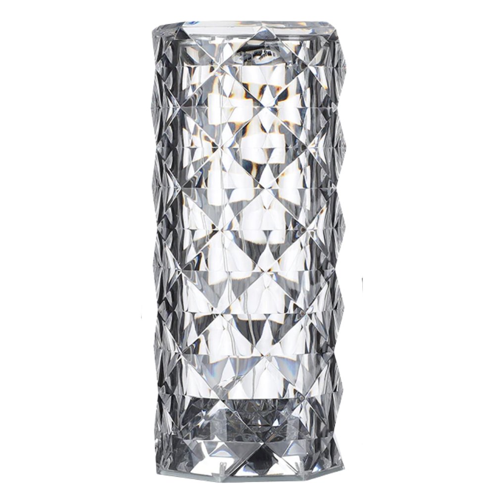 Lâmpada de luxo em cristal para mesa, com luz branca quente, marca Thysbg73731100, decorativa e elegante.