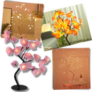 Lâmpada decorativa em forma de rosa artificial da Sunnimix, com design de árvore de rosas, ideal para decoração de ambientes.