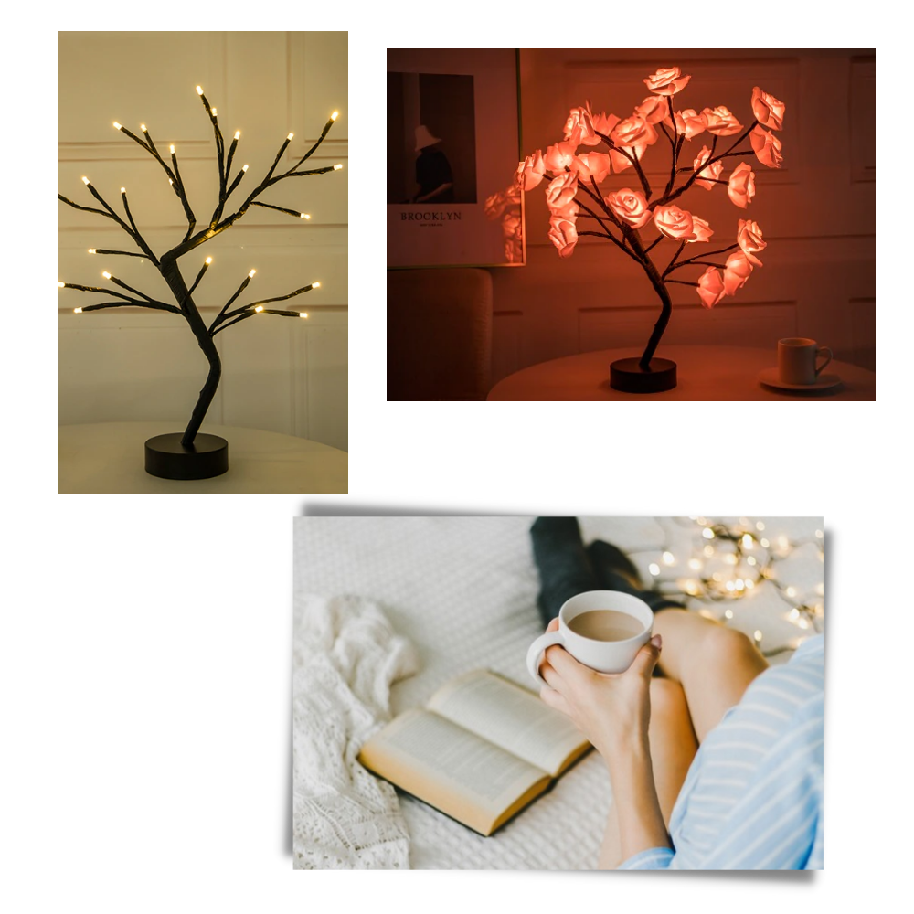 Lâmpada decorativa em forma de rosa artificial da Sunnimix, com design delicado de flor para ambientes aconchegantes.
