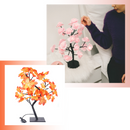 Lâmpada decorativa em forma de rosa artificial da Sunnimix, com detalhes de pétalas e folhagem, ideal para decoração elegante.
