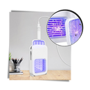 Raquete elétrica anti-mosquito recarregável da Smileol, para desinsetização, com design 2 em 1 e luz LED.