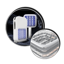Repelente elétrico portátil da Smileol, raquete anti-mosquito recarregável com luz LED para desinsetização eficaz.