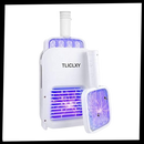 Raquete elétrica anti mosquito recarregável Smileol com luz LED para desinsetização, incluindo carregador USB.