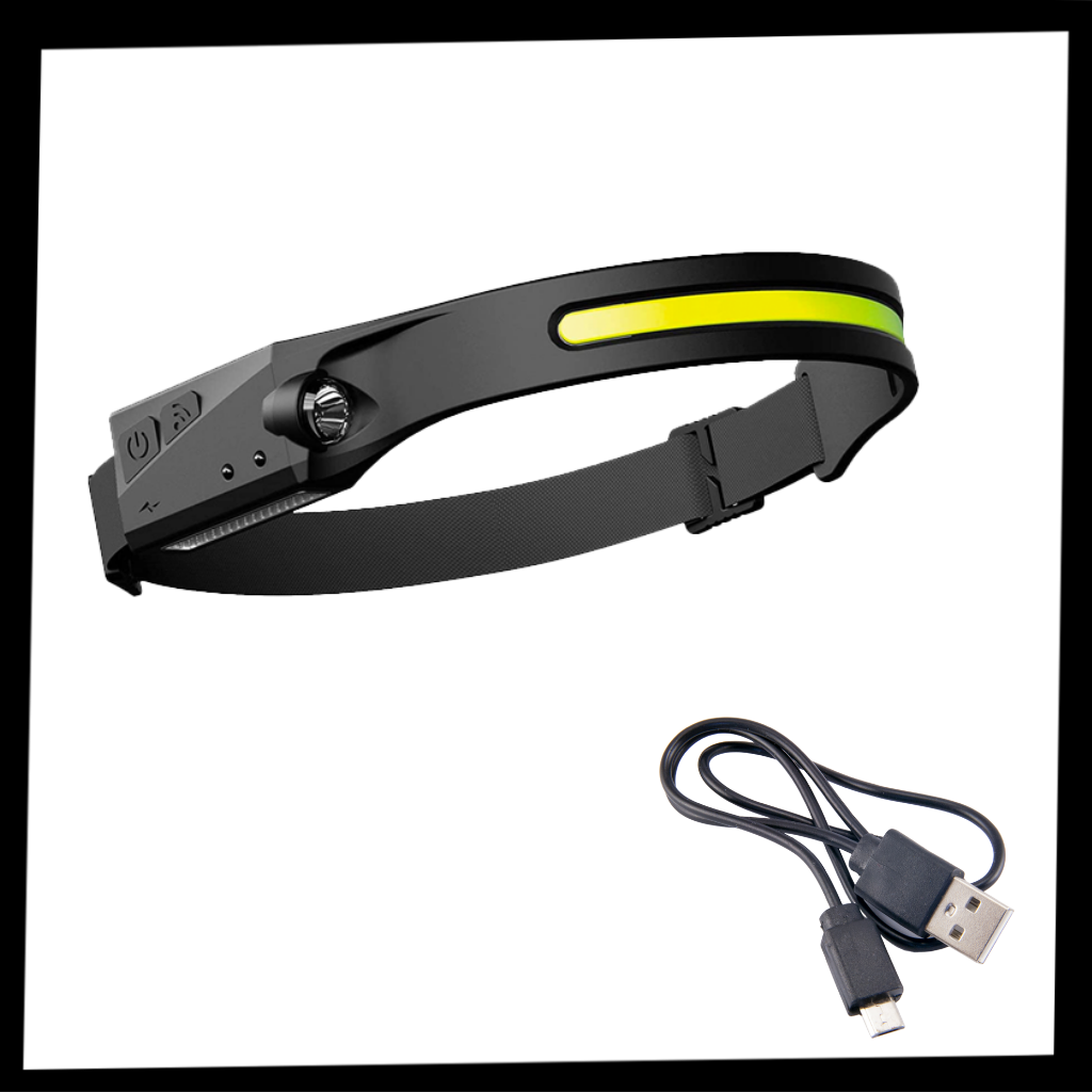 Lanterna frontal LED recarregável Jinyi, luz brilhante, ajustável, ideal para atividades ao ar livre e trabalhos noturnos